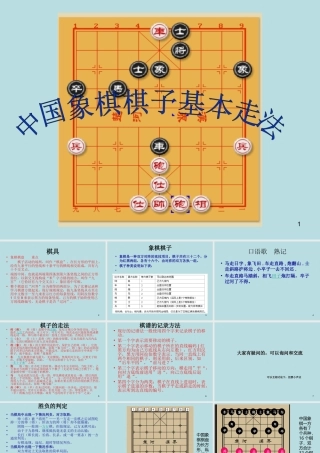 中国象棋基础知识(适合儿童教学用)-