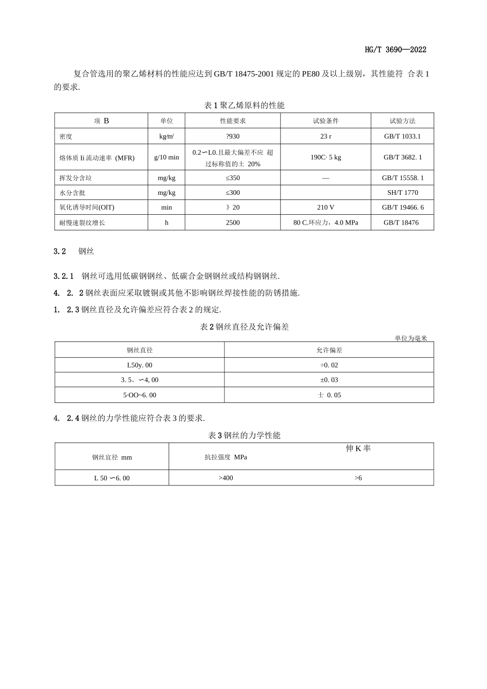 HG T 3690-2022 工业用钢骨架聚乙烯塑料复合管_第3页