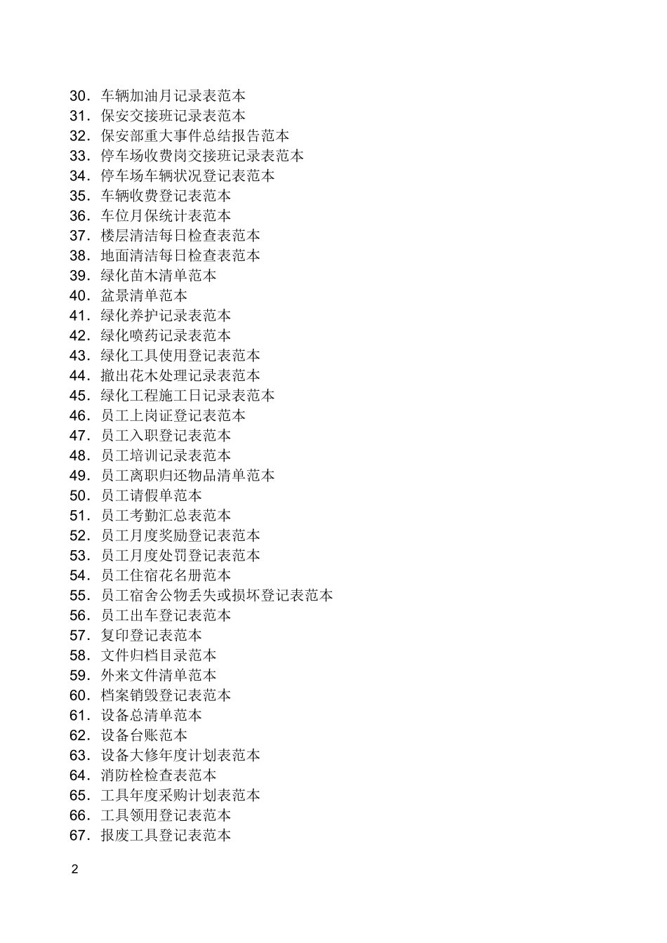 物业管理表格全套_第2页