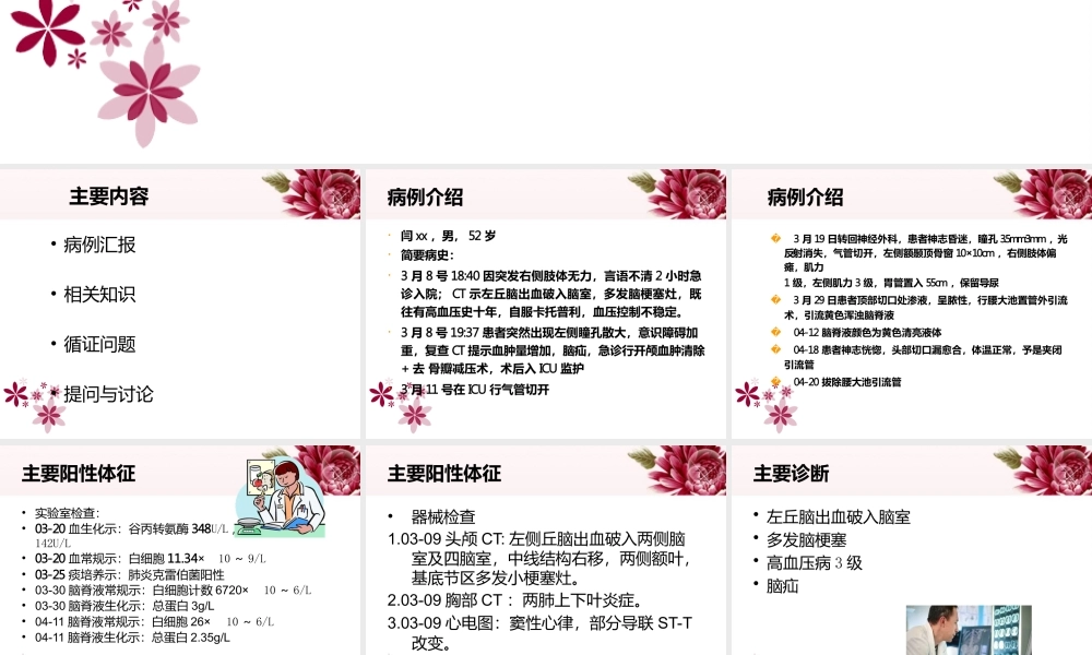 疑难护理病例讨论