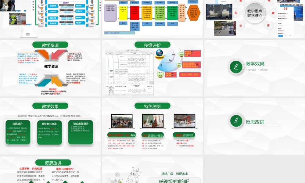 《装配式建筑》教学实施报告