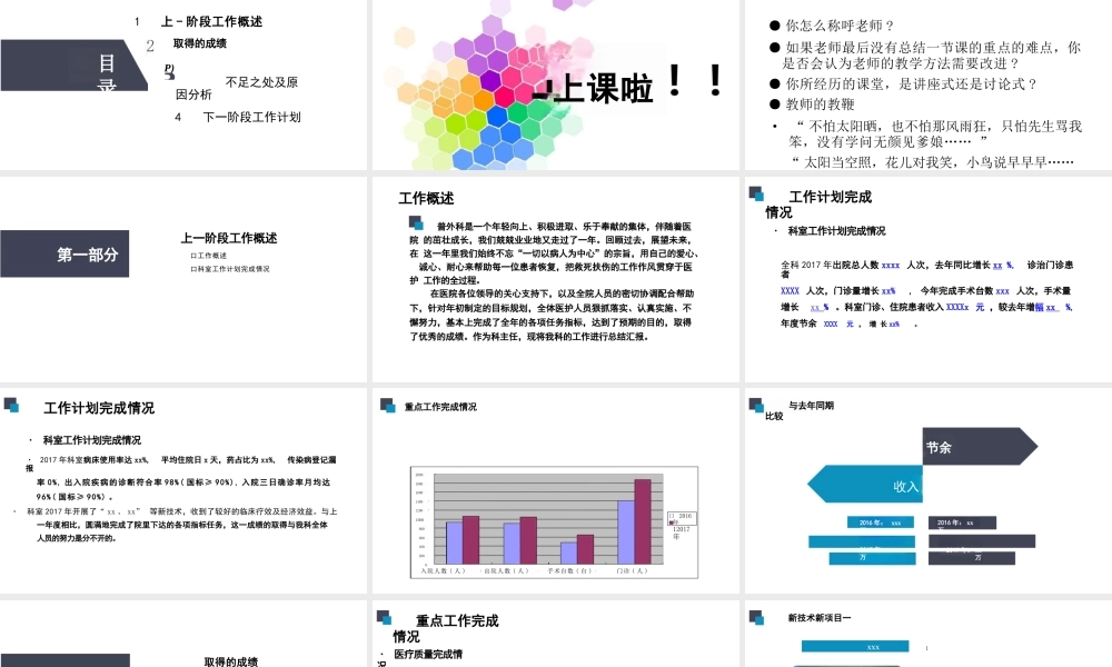 普外科工作总结课件