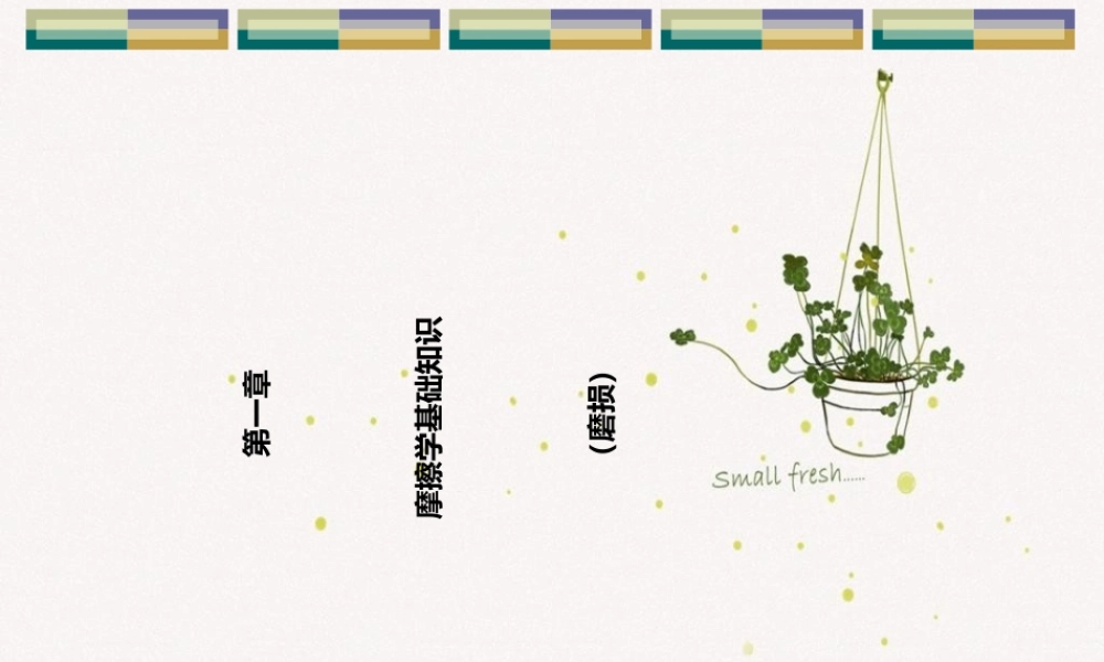 摩擦学基础知识磨损