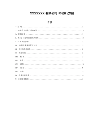某公司5S执行方案