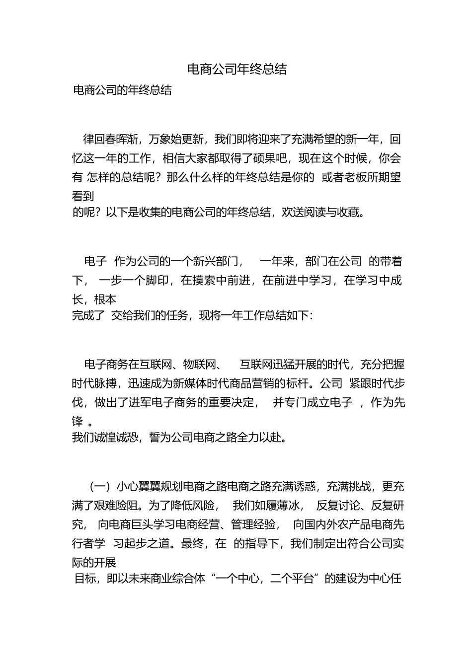 电商公司年终总结_第1页