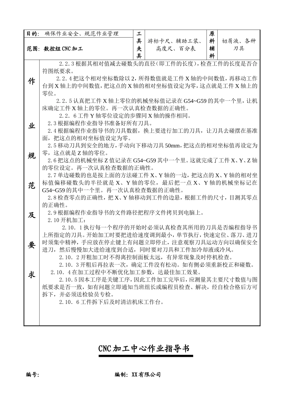 CNC加工中心作业指导书011_第3页