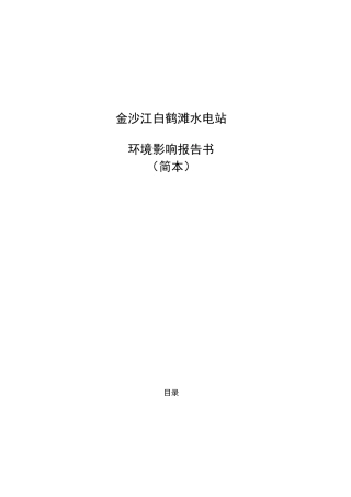 白鹤滩水电站环评报告