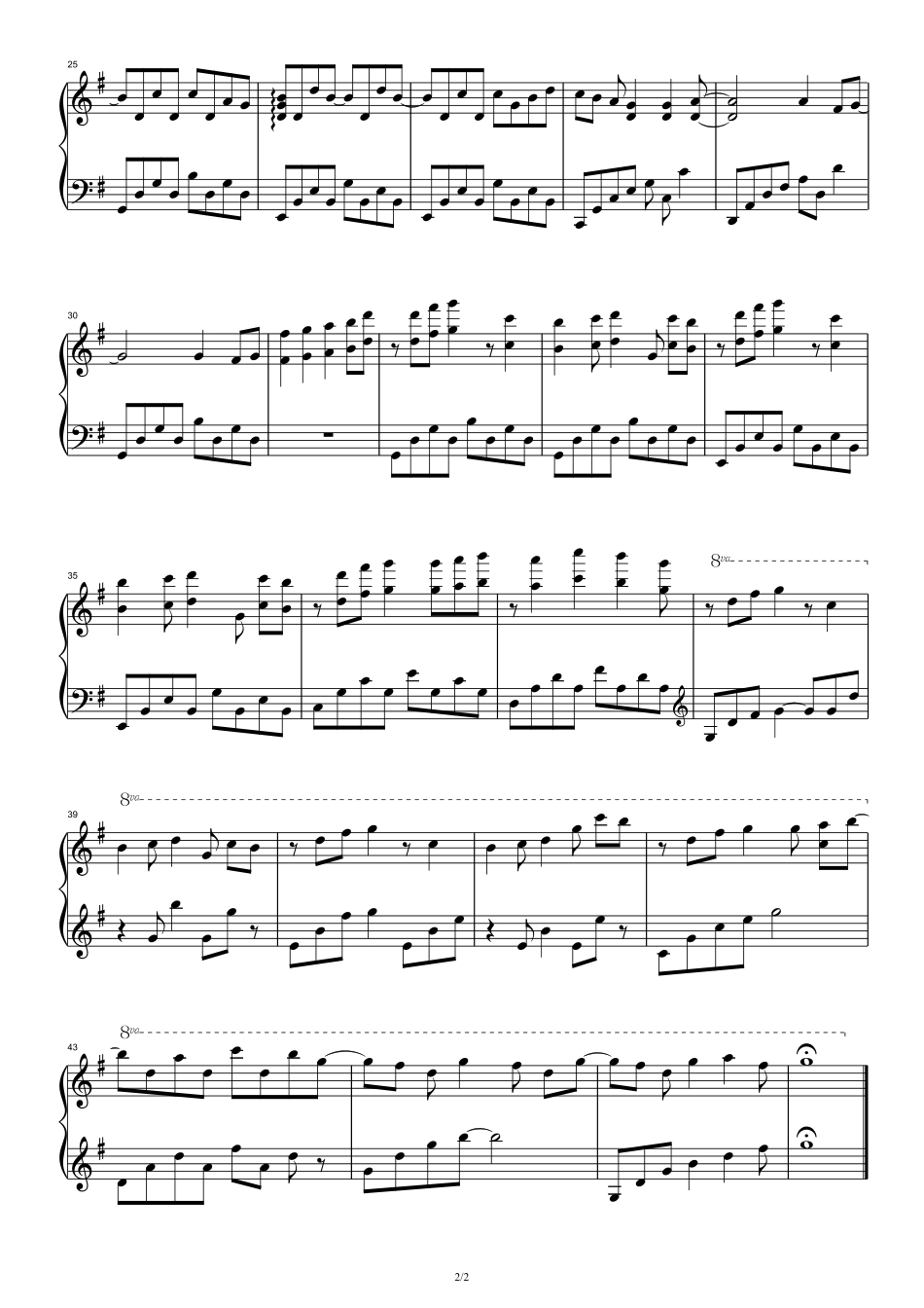 OST BISS钢琴曲谱完整_第2页