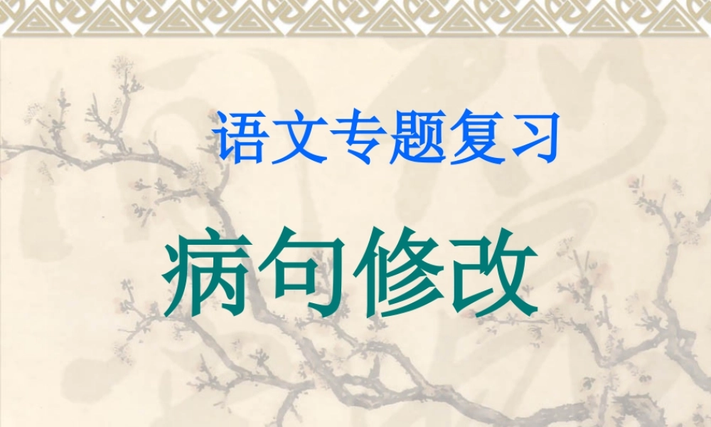 病句修改(公开课获奖课件)