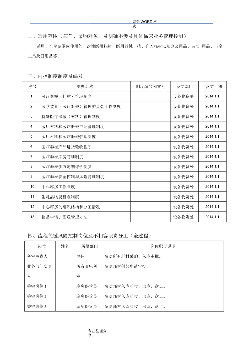 医用耗材和他耗材库存管理流程_第2页