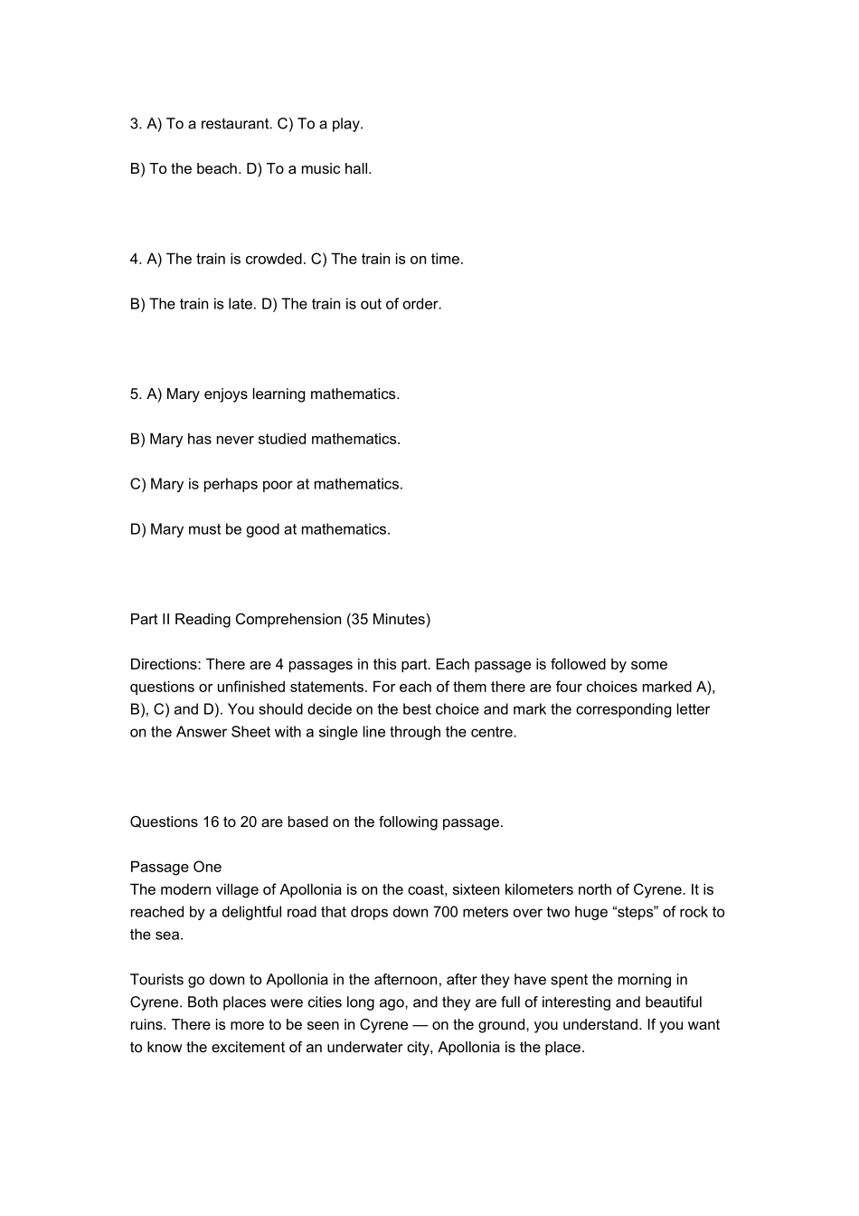 湖南省成人本科学士学位英语考试考题完整_第3页