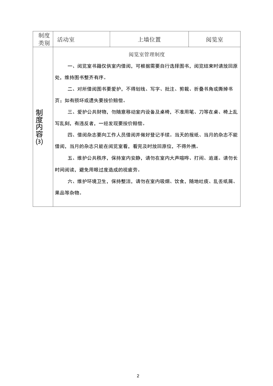 养老院活动室上墙制度_第2页