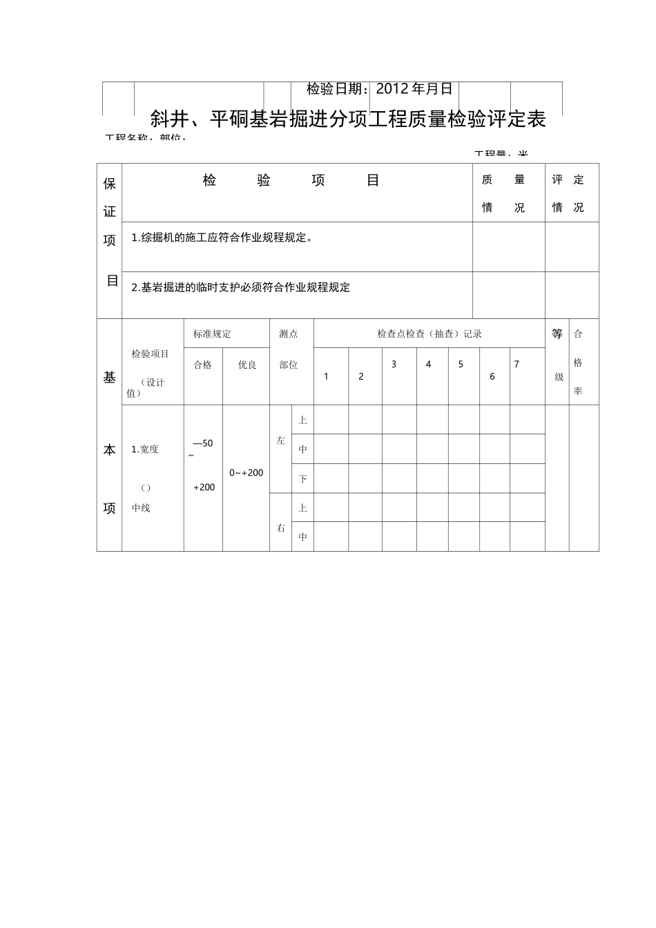 喷浆巷道验收表_第3页
