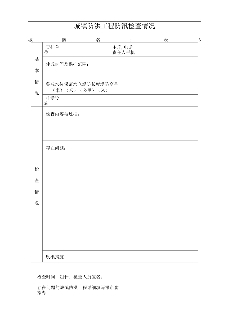 水库山塘防汛检查表格_第3页