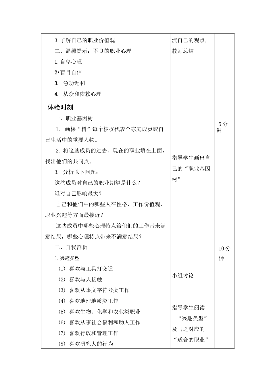 最新中职心理健康教学设计：第28课职业心理素质与我德育_第3页