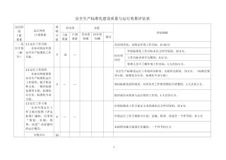 标准化建设质量与运行效果评估表
