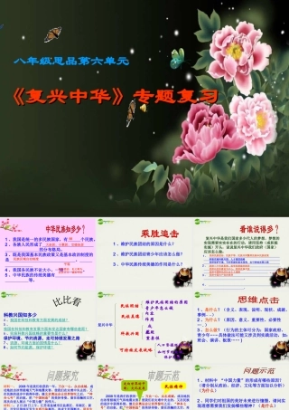八年级政治下册 (第六单元 复兴中华)课件1 苏教版 课件