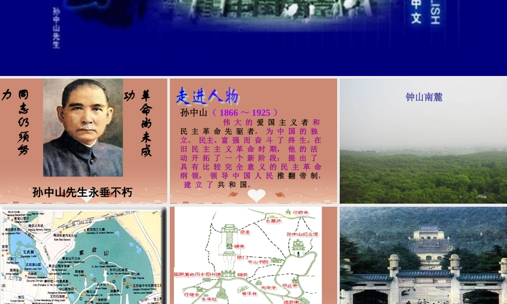 中学七年级语文下册(第12课 巍巍中山陵)课件 (新版)苏教版 课件