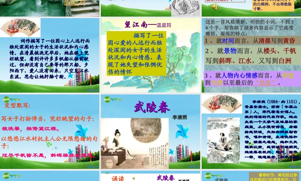九年级语文上册(词五首)优秀课件(55页) 人教新课标版 课件