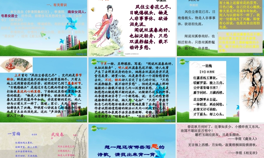 九年级语文上册(词五首)优秀课件(55页) 人教新课标版 课件
