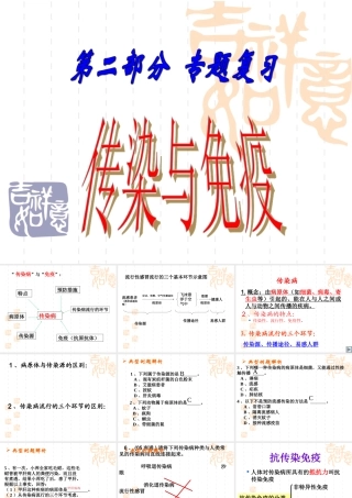 初三生物传染和免疫复习 浙教版 课件
