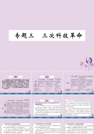 中考历史总复习 第二编 热点专题突破 专题3 三次科技革命课件