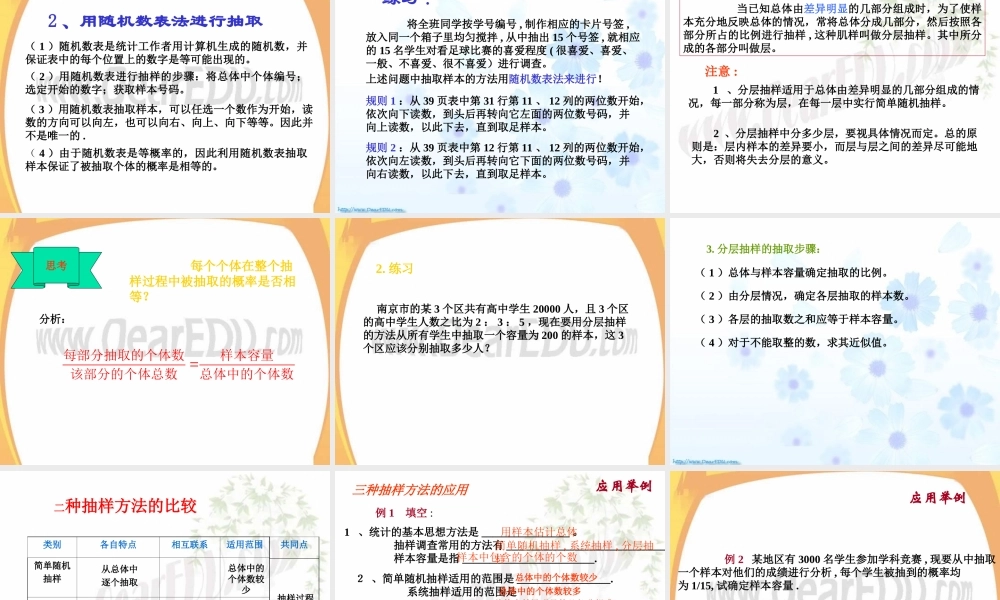 人教版高考数学抽样方法课件 0 课件