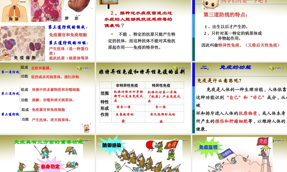 八年级生物下册 第五章 免疫和计划免疫配套课件3 鲁科版 课件