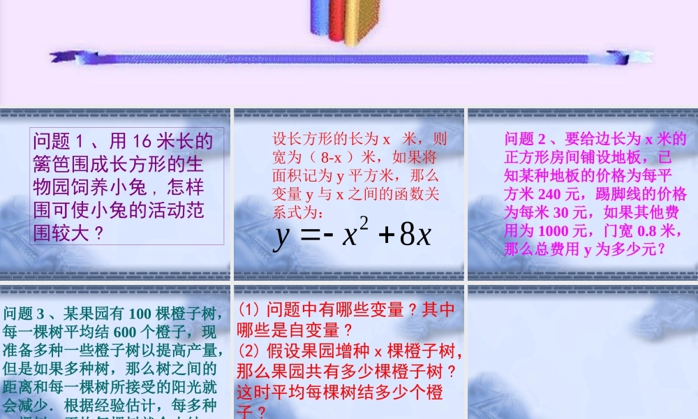 九年级数学二次函数课件