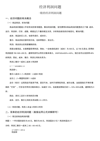 利润问题简单难