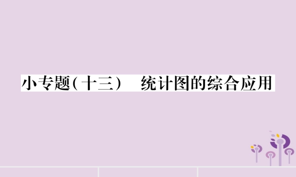 八年级数学上册 第15章 数据的收集与表示 小专题(十三)统计图的综合应用作业课件 (新版)华东师大版 课件