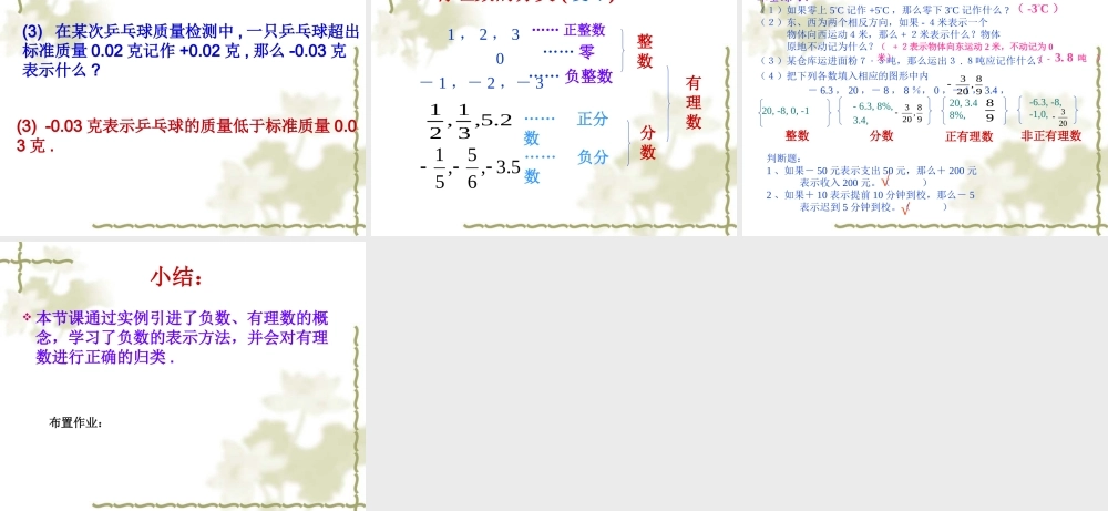 七年级数学具有相反意义的量课件 湘教版 课件