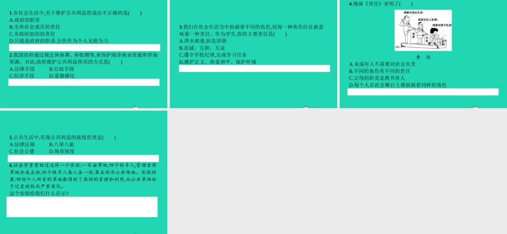 八年级政治下册 第二单元 公共利益 6 公共利益的维护课件 教科版 课件