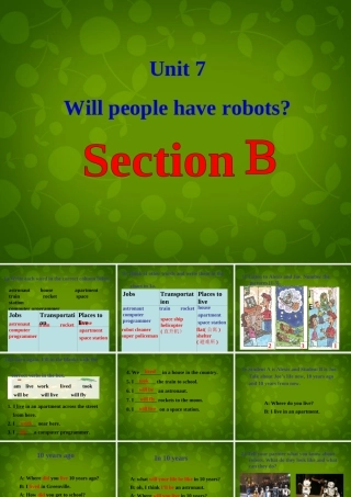 八年级英语上册 Unit 7 Will people have robots Section B课件 (新版)人教新目标版 课件