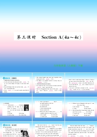 九年级英语全册 Unit 12 Life is full of the unexpected(第3课时)习题课件 (新版)人教新目标版 课件