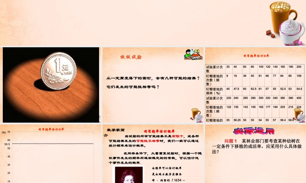 九年级数学下册 43 利用频率估计概率课件 湘教版 课件