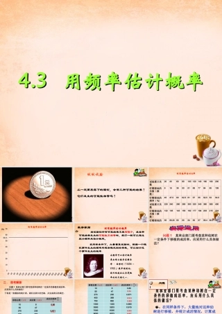 九年级数学下册 43 利用频率估计概率课件 湘教版 课件