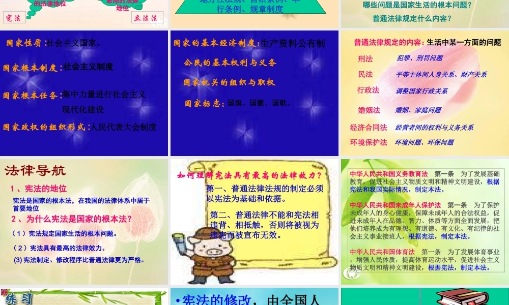 八年级政治下册 宪法保护公民权利课件 粤教版 课件