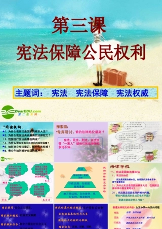 八年级政治下册 宪法保护公民权利课件 粤教版 课件