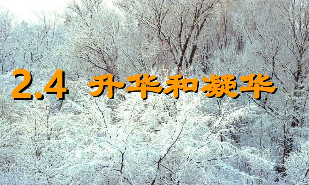 八年级物理2.4 升华和凝华课件