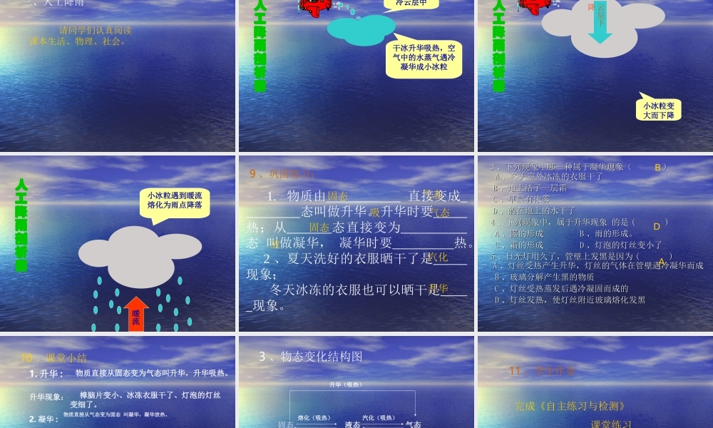 八年级物理2.4 升华和凝华课件