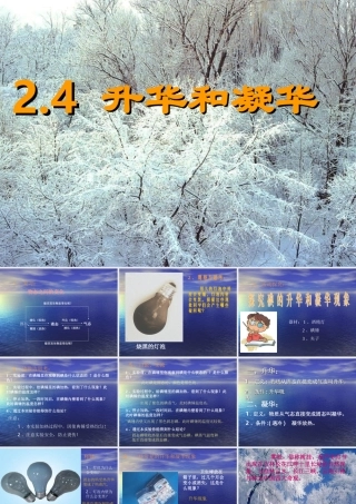 八年级物理2.4 升华和凝华课件