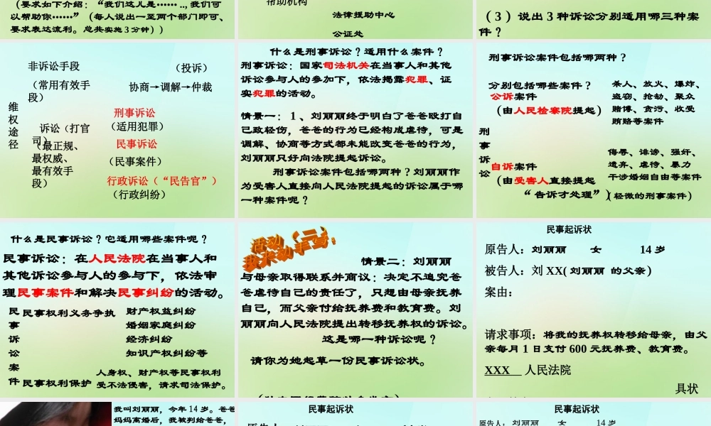 中学七年级政治下册 8.2 善用法律保护自己课件1 新人教版 课件