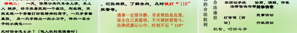 中学七年级政治下册 8.2 善用法律保护自己课件1 新人教版 课件