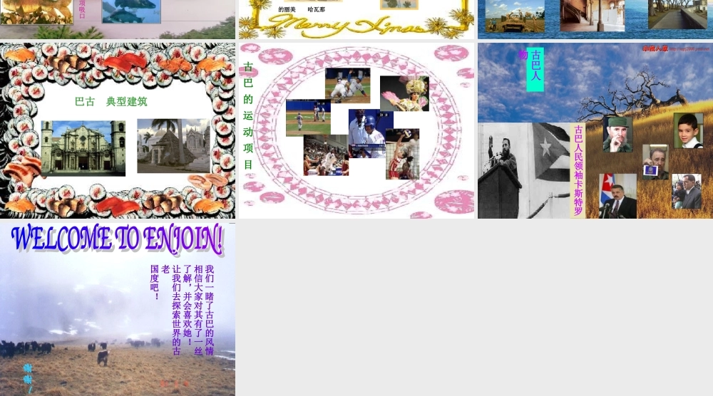 八年级地理 美丽的古巴课件