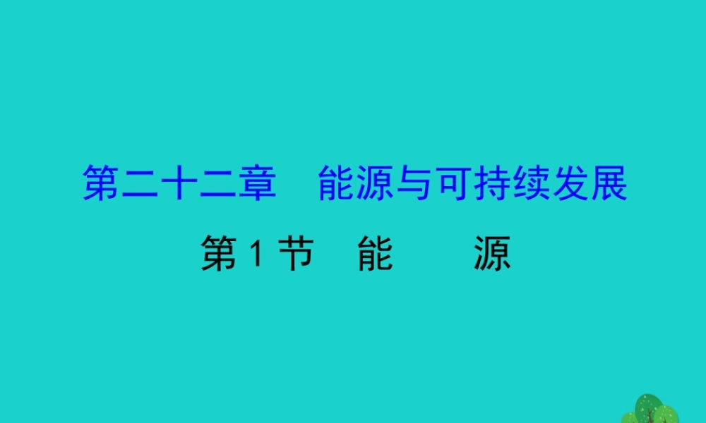 九年级物理全册 第二十二章 第1节能源习题课件 (新版)新人教版 课件