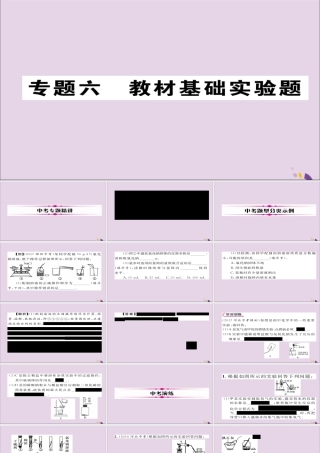 中考化学复习 第二编 重点题型突破篇 专题6 教材基础实验题(精讲)课件