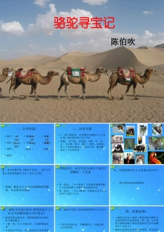 七年级语文下册(骆驼寻宝记)精品课件 语文版 课件