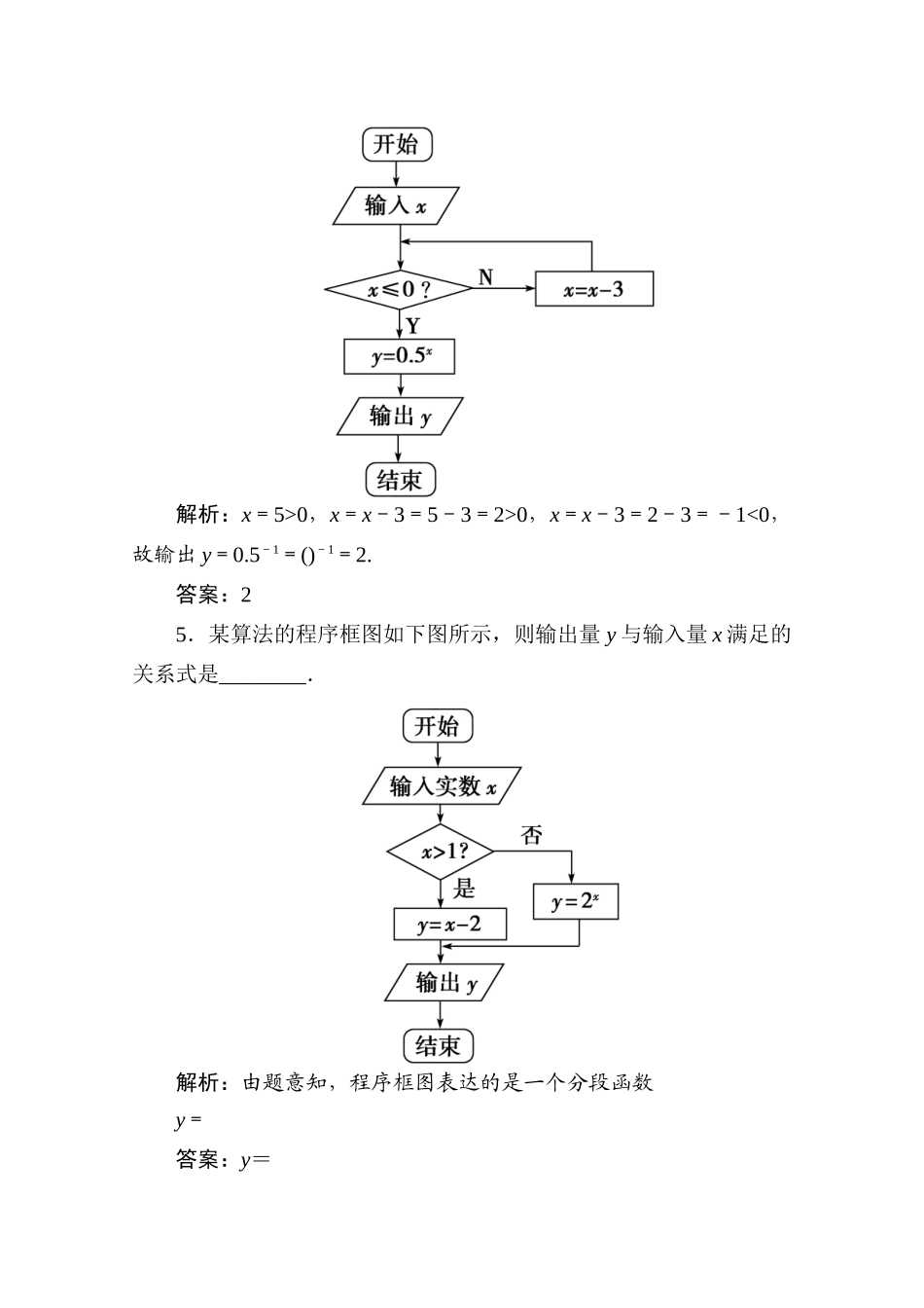 十四章1课随堂即时巩固 高三数学高考一轮课件 优化方案(理科)--第十四章 算法与程序框图 新人教A版 高三数学高考一轮课件 优化方案(理科)--第十四章 算法与程序框图 新人教A版_第3页