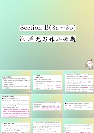 九年级英语全册 Unit 2 I think that mooncakes are delicious Section B(3a 3b) 单元写作小专题课件 (新版)人教新目标版 课件